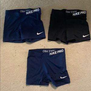 3 PAIR NIKE SPANDEX SHORTS BUNDLE/LOT